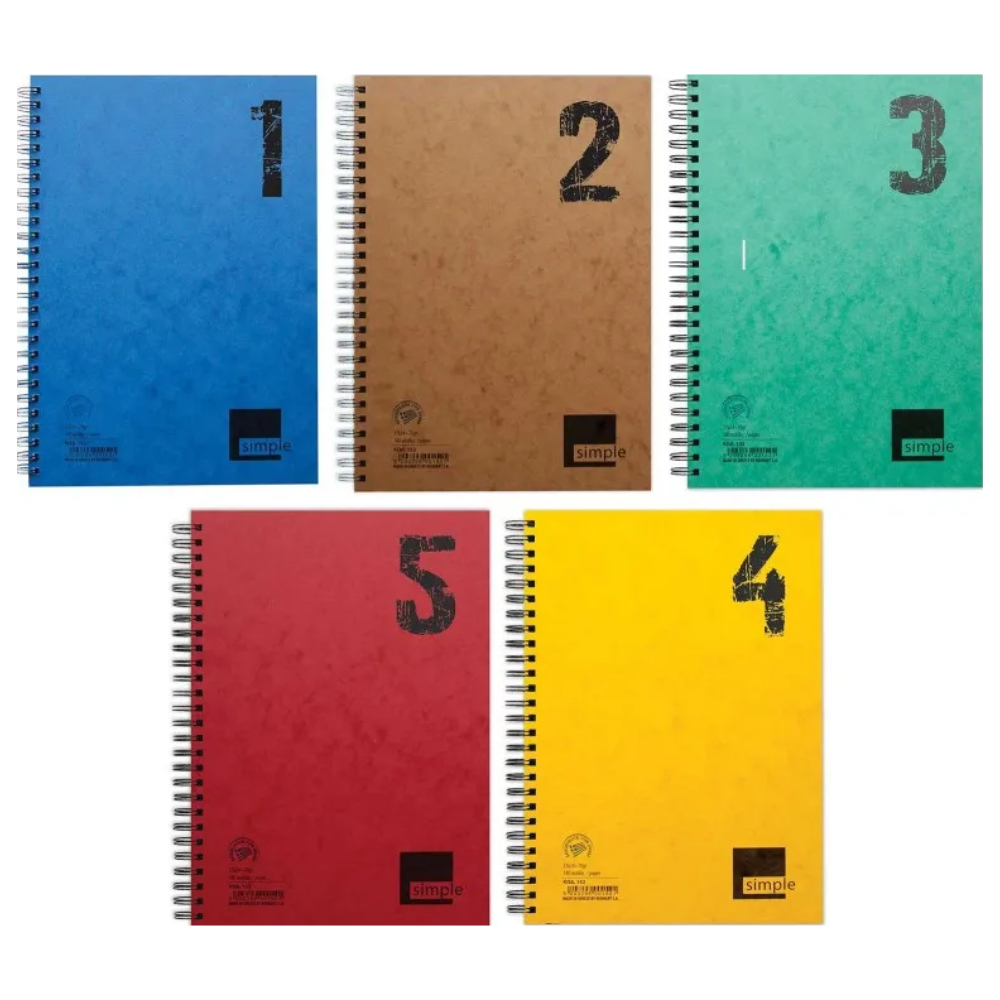 ΤΕΤΡΑΔΙΟ ΣΠΙΡΑΛ SIMPLE Α4 5ΘΕΜ 150Φ 014583