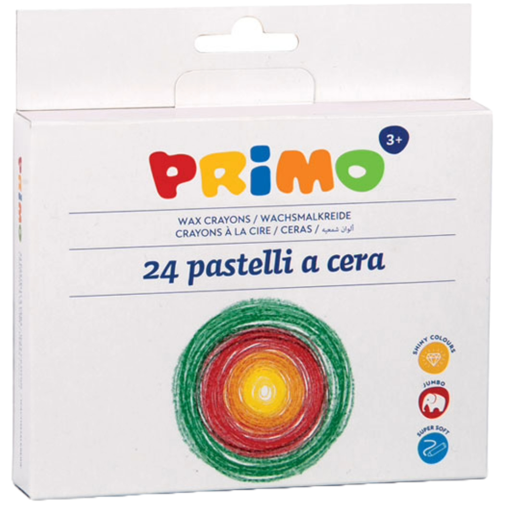 ΚΗΡΟΜΠΟΓΙΑ PRIMO 052 WAX CRAYON ΚΟΥΤΙ 24 ΧΡΩΜΑΤΩΝ 052PC24MX