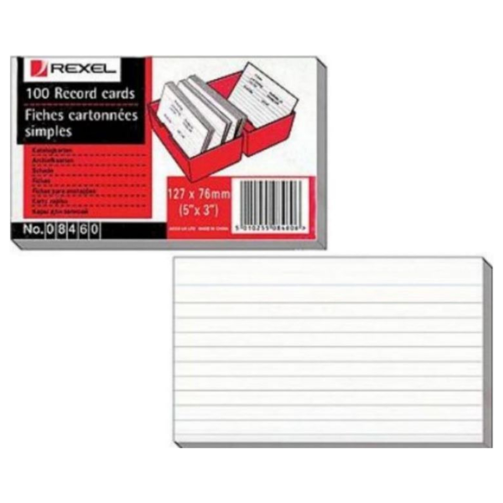 ΚΑΡΤΕΣ ΑΠΟΔΕΛΤΟΠΟΙΗΣΗΣ REXEL 5Χ3 127Χ 76 ΜΜ 08460