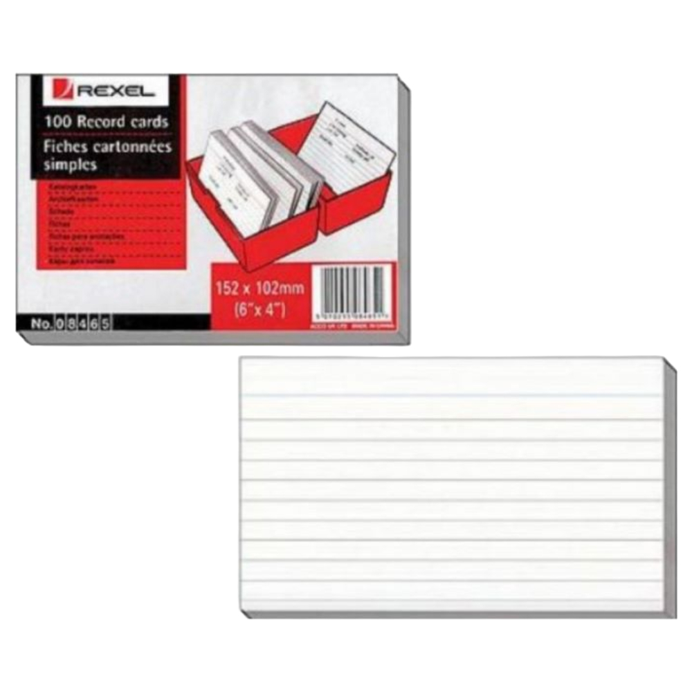 ΚΑΡΤΕΣ ΑΠΟΔΕΛΤΟΠΟΙΗΣΗΣ REXEL 6X4 152X102MM 08465