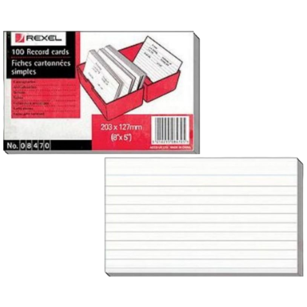 ΚΑΡΤΕΣ ΑΠΟΔΕΛΤΟΠΟΙΗΣΗΣ REXEL 8X5 203X127MM 08470