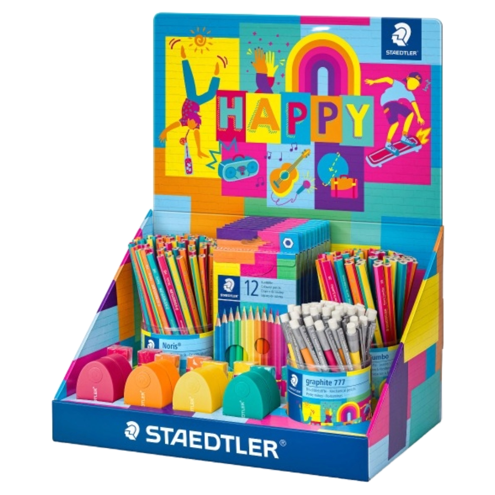 ΒΙΤΡΙΝΑ STAEDTLER 61SCA2HA HAPPY (ΜΕ ΜΟΛΥΒΙΑ/ ΜΗΧΑΝΙΚΟ ΜΟΛΥΒΙ/ΓΟΜΑ/ΞΥΣΤΡΑ/ΞΥΛΟΜΠΟΓΙΕΣ)