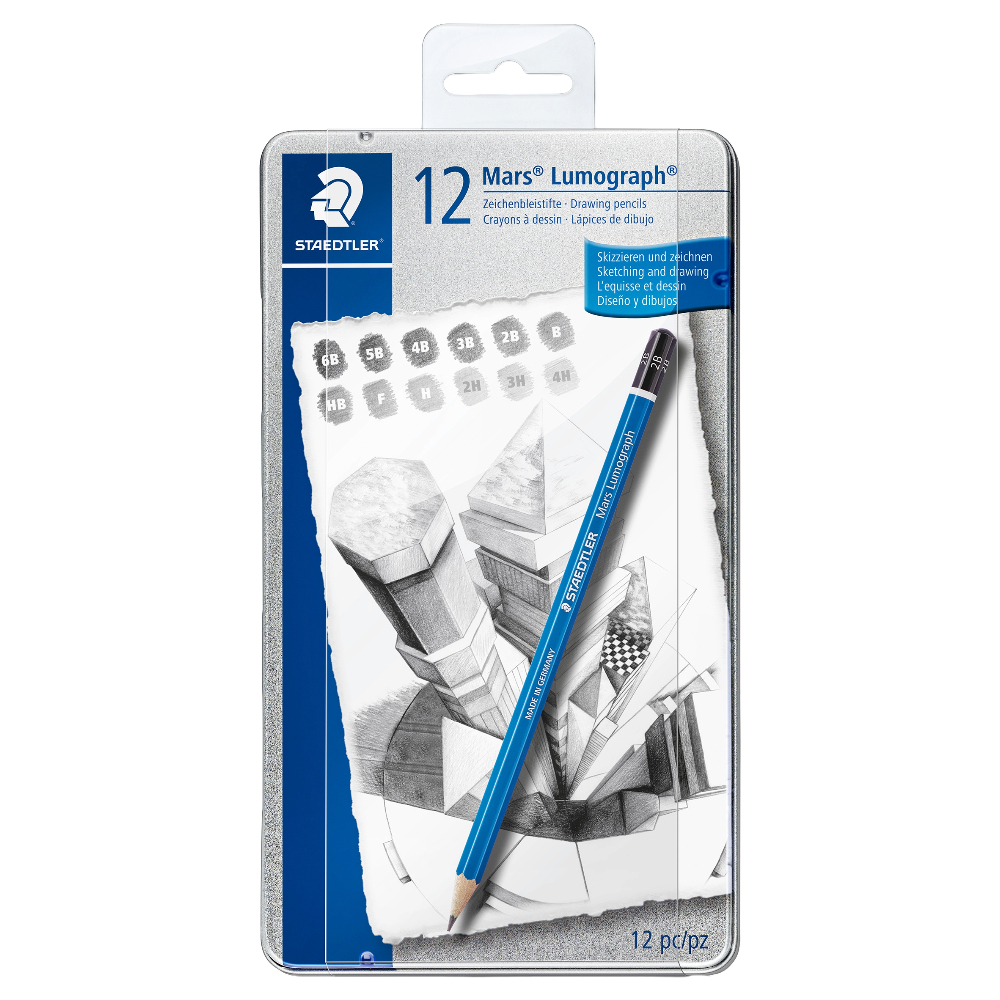 ΜΟΛΥΒΙ STAEDTLER ΣΧΕΔΙΟΥ 100 MARS LUMOGRAPH METAL BOX (12 ΤΕΜ.) 100 G12