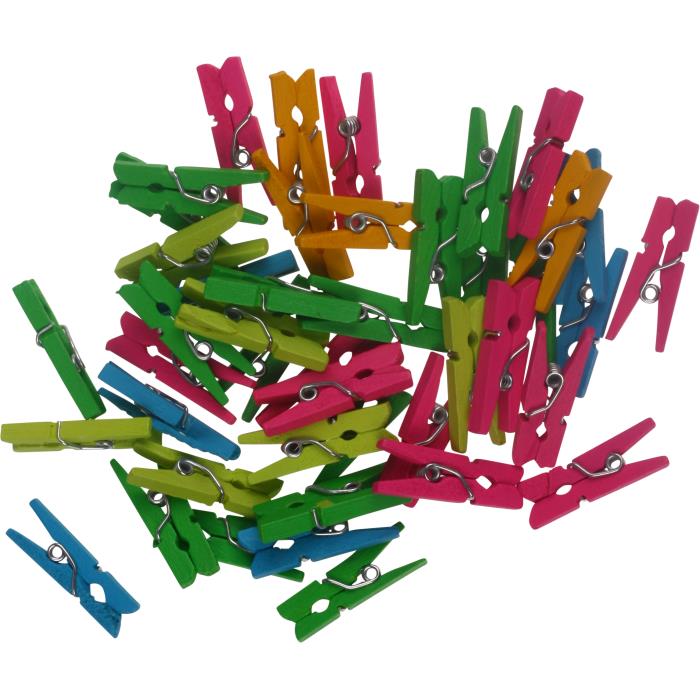 ΜΑΝΤΑΛAΚΙΑ ΞΥΛΙΝΑ MINI I-MONDI 10120004 25X3MM (ΑΣΟΡΤΙ ΝΕΟΝ) (45 ΤΕΜ.)