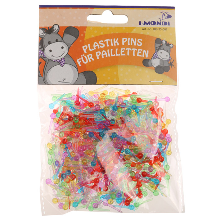 ΠΟΥΛΙΕΣ -ΑΚΙΔΕΣ ΠΛΑΣΤΙΚΕΣ I-MONDI 10835001 (ΑΣΟΡΤΙ ΧΡΩΜ.) (3 MM X16 ΜΜ)