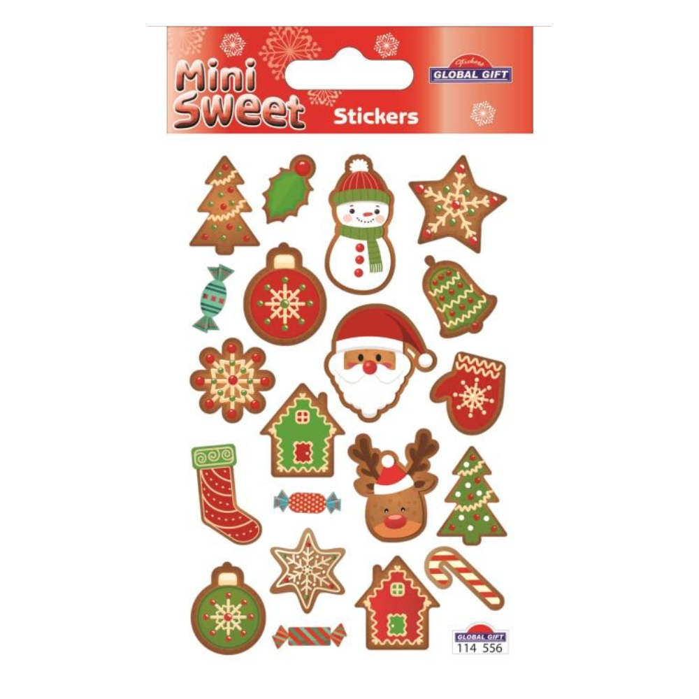 STICKERS CHRISTMAS MINISWEET 8X12CM 114556 GLOBAL GIFT