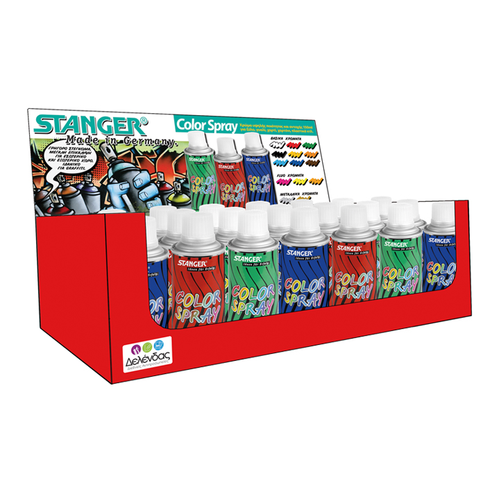 ΧΡΩΜΑΤΑ ΣΕ SPRAY GRAFFITI 150ML STANGER DISPLAY 40 ΤΕΜ. 115DIS