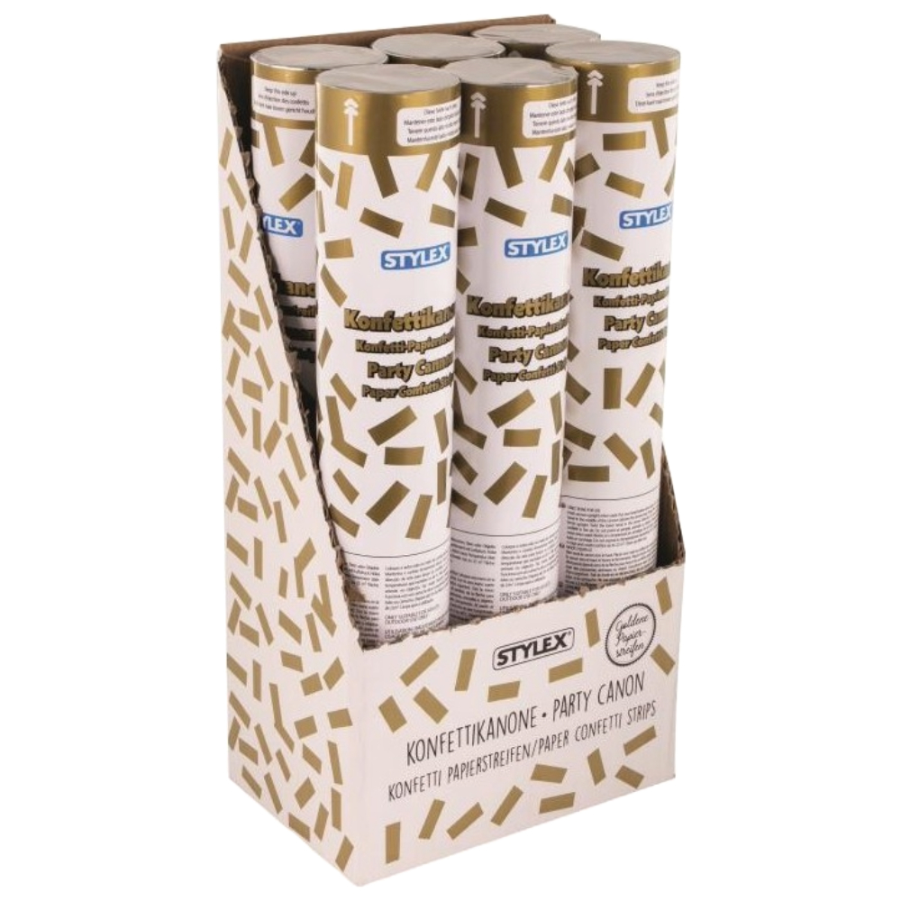 ΠΑΡΤΥ ΕΙΔΗ CONFETTI ΚΑΝΟΝΙ ΧΡΥΣΟ 30CM STYLEX 14070