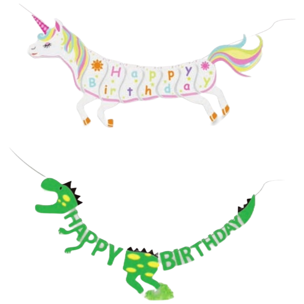 ΠΑΡΤΥ ΕΙΔΗ ΓΙΡΛΑΝΤΑ HAPPY BIRTHDAY ΜΗΚΟΣ 2,5 Μ (UNICORN - ΔΕΙΝΟΣΑΥΡΟΣ) STYLEX 14262