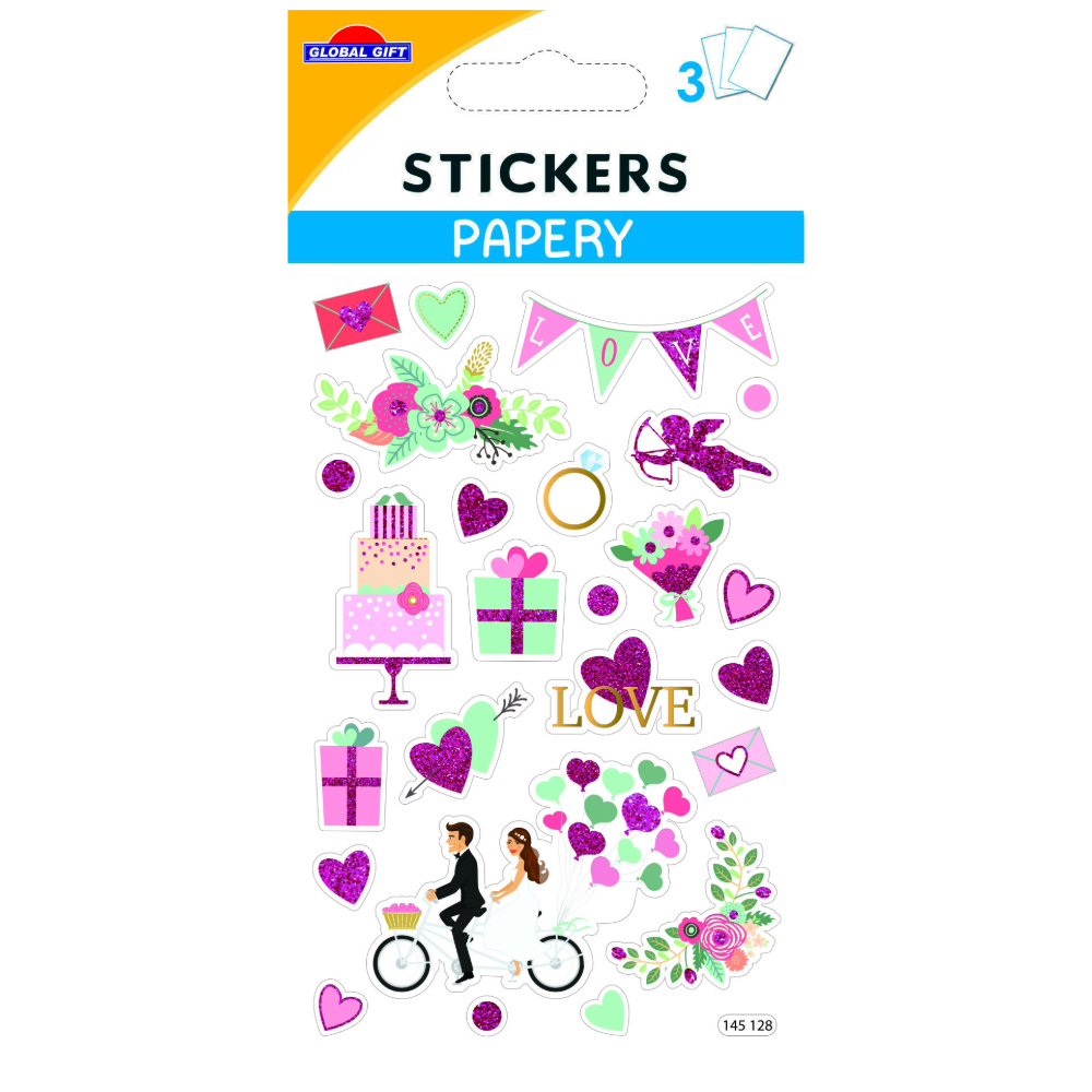 STICKERS GLOBAL GIFT 145128 PAPERY 8X13CM