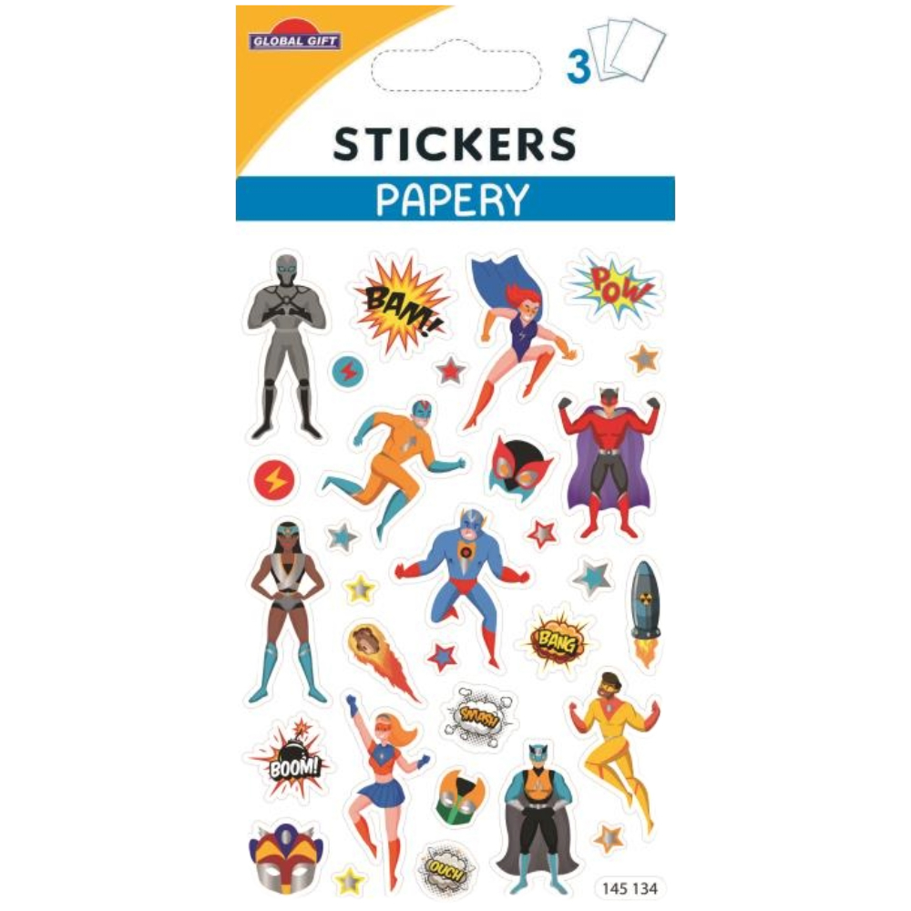 STICKERS GLOBAL GIFT 145134 PAPERY 8X13CM