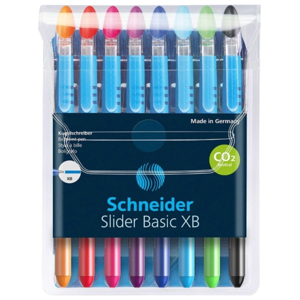 ΣΤΥΛΟ SCHNEIDER ΔΙΑΡΚΕΙΑΣ SLIDER BASIC XB 151285 ΣΕΤ 6+2 ΧΡΩΜ.