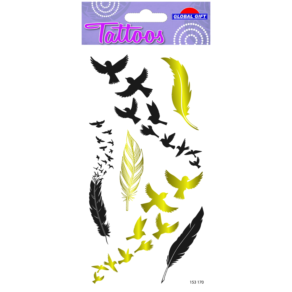 STICKERS GLOBAL GIFT 153170 TATOOS 9X15CM