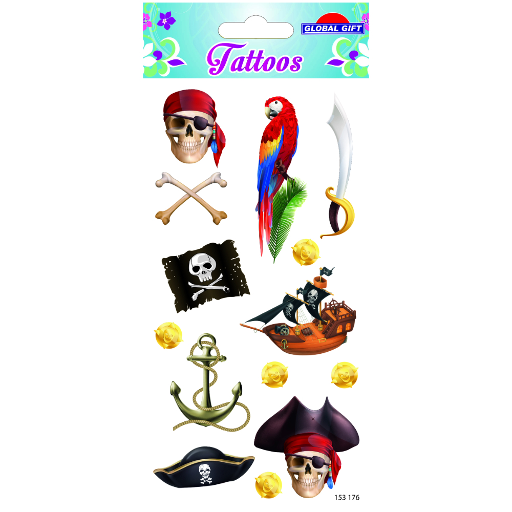 STICKERS GLOBAL GIFT 153176 TATOOS 9X15CM