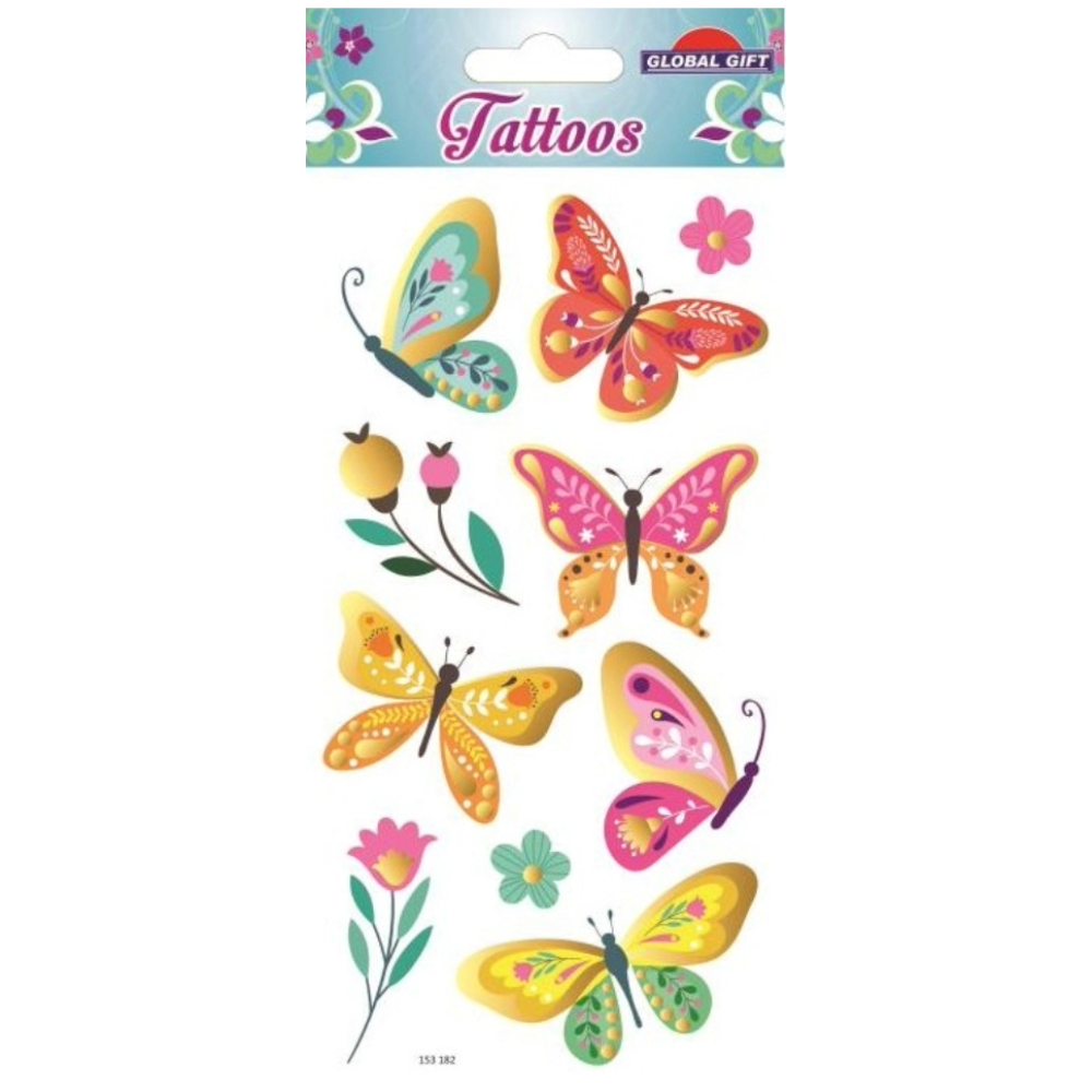 STICKERS GLOBAL GIFT 153182 TATOOS 9X15CM