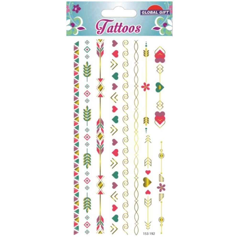 STICKERS GLOBAL GIFT 153192 TATOOS 9X15CM