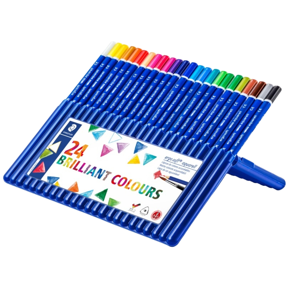 ΞΥΛΟΜΠΟΓΙΑ STAEDTLER ERGOSOFT AQUARELL ΣΕΤ 24 ΧΡΩΜ. 156 SB24 (PVC BOX)