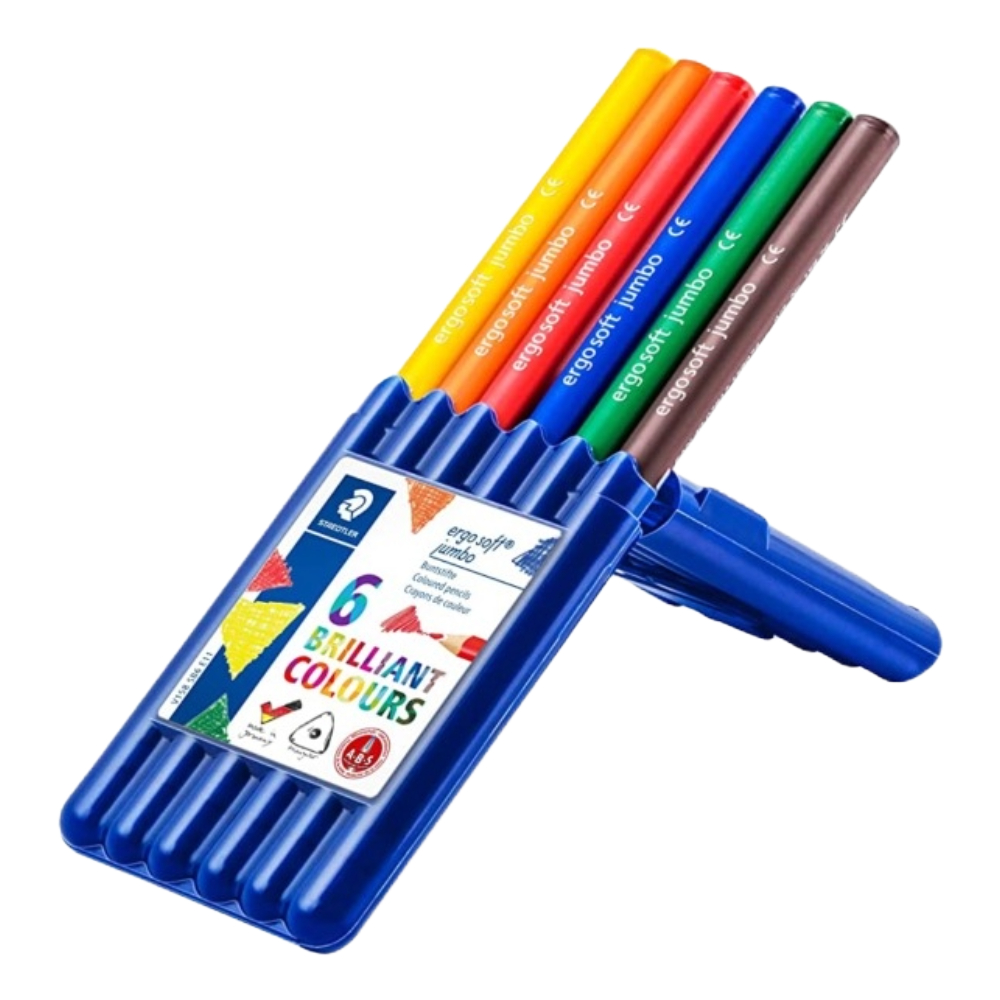 ΞΥΛΟΜΠΟΓΙΑ STAEDTLER ERGOSOFT JUMBO 158- 6 (PVC BOX)