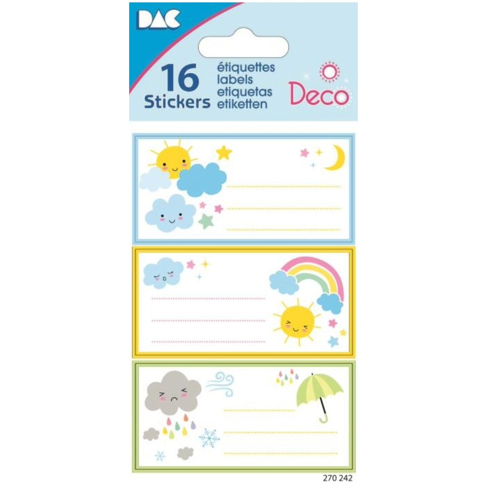 ΕΤΙΚΕΤΕΣ ΣΧΟΛΙΚΕΣ STICKERS GLOBAL 170242 8X12cm (12 ΤΕΜ.)