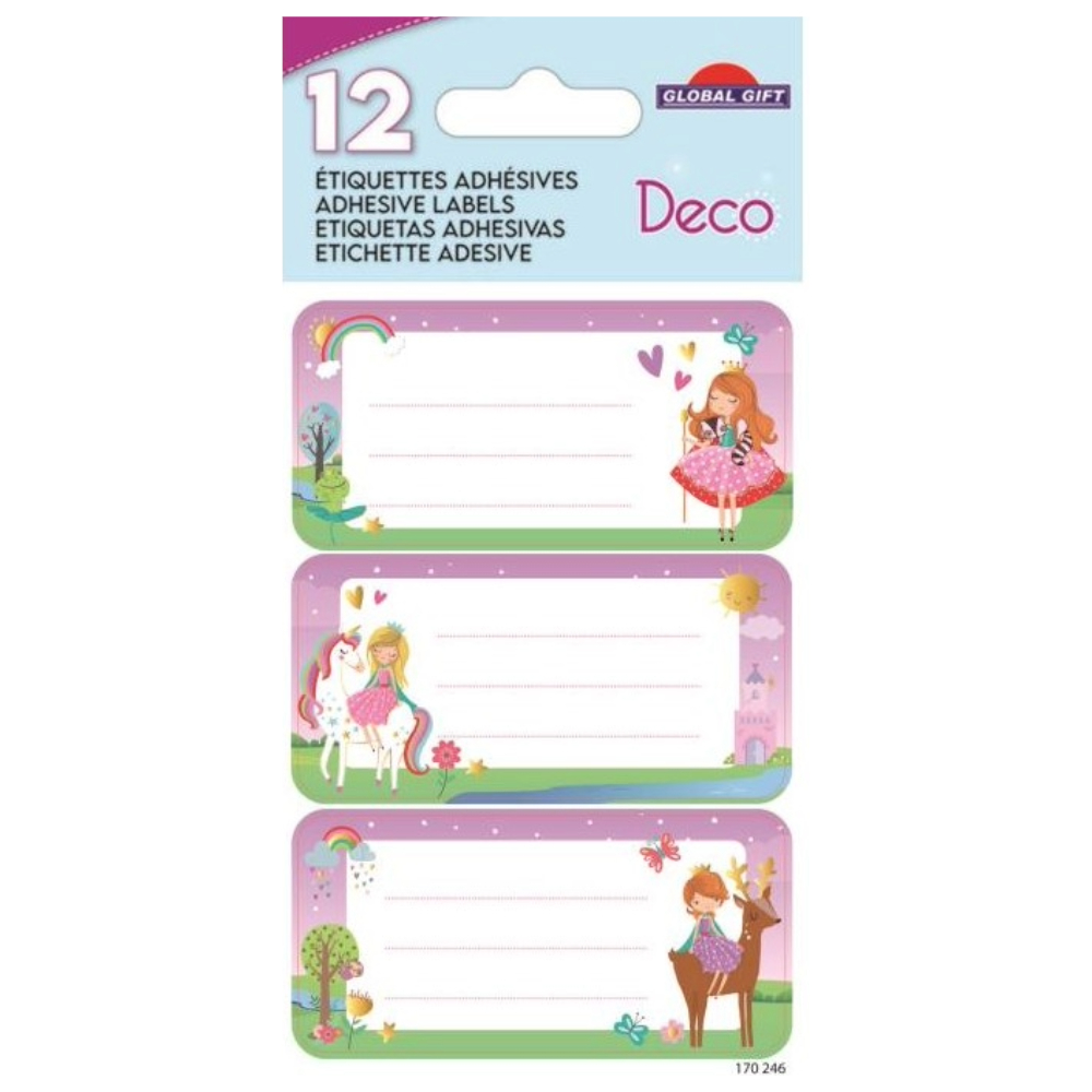 ΕΤΙΚΕΤΕΣ ΣΧΟΛΙΚΕΣ STICKERS GLOBAL 170246 8X12cm (12 ΤΕΜ.)