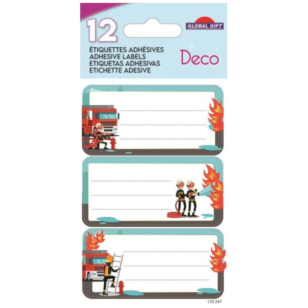 ΕΤΙΚΕΤΕΣ ΣΧΟΛΙΚΕΣ STICKERS GLOBAL 170247 8X12cm (12 ΤΕΜ.)