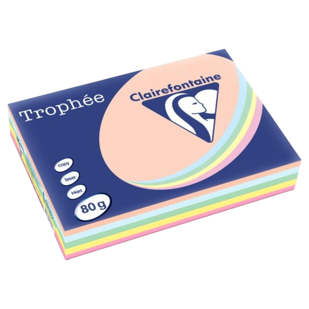 ΧΑΡΤΙ A4 80G ΧΡΩΜΑ ΑΣΟΡΤΙ ΠΑΣΤΕΛ ΠΑΚΕΤΟ 500 Φ. CLAIREFONTAINE 1703C