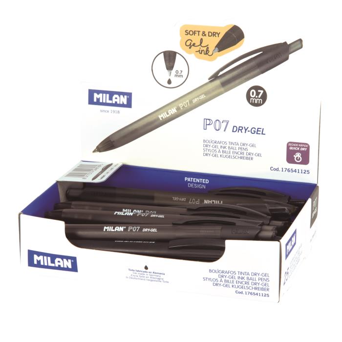 ΣΤΥΛΟ GEL +ΚΟΥΜΠΙ 0.7ΜΜ ΣΤΑΝΤ=25 ΤΕΜ. MILAN 176541125 ΜΑΥΡΟ