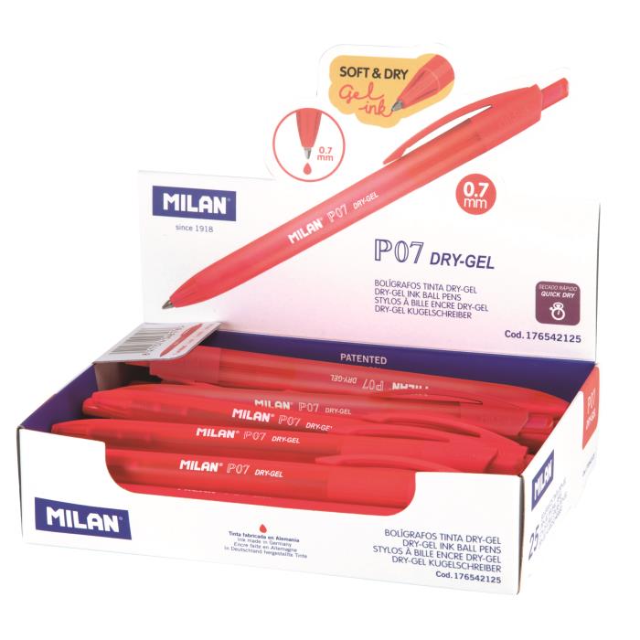 ΣΤΥΛΟ GEL +ΚΟΥΜΠΙ 0.7ΜΜ ΣΤΑΝΤ=25 ΤΕΜ. MILAN 176542125 ΚΟΚΚΙΝΟ