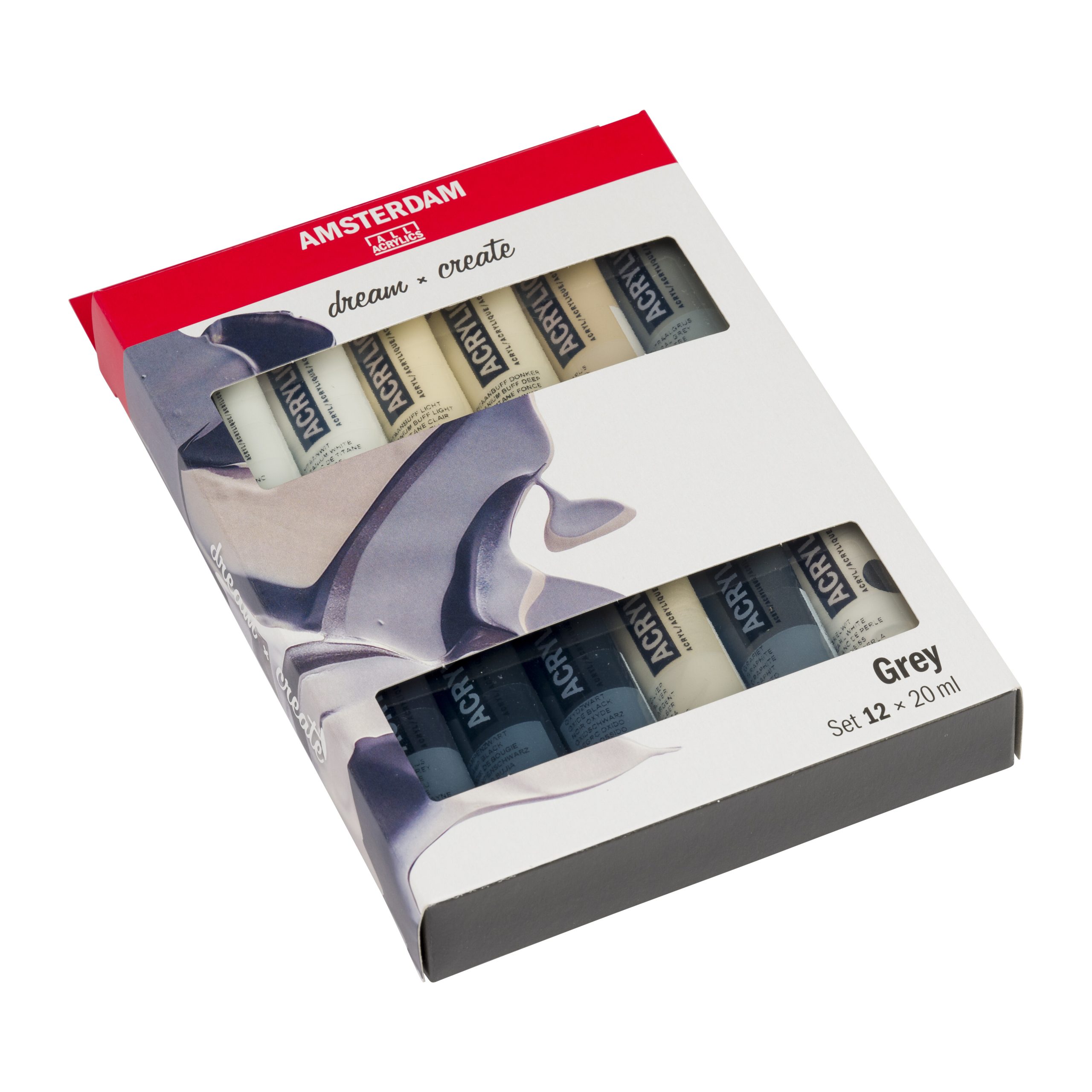 ΑΚΡΥΛΙΚΑ ΧΡΩΜΑΤΑ TALENS AMSTERDAM 20ML ΣΕΤ X 12 ΧΡΩΜΑΤΑ GREYS 17820600