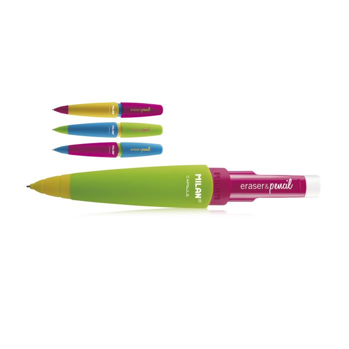 ΜΗΧΑΝΙΚΟ ΜΟΛΥΒΙ MILAN 0,7 185021932 +ΓΟΜΑ CAPSULE MIX (ΣΤΑΝΤ= 32 ΑΣΟΡΤΙ)