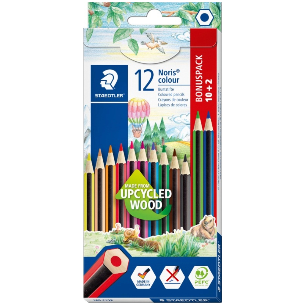 ΞΥΛΟΜΠΟΓΙΑ STAEDTLER 185-12 WOPEX PROMOTION 10+2 12 ΧΡΩΜ.185 C12P