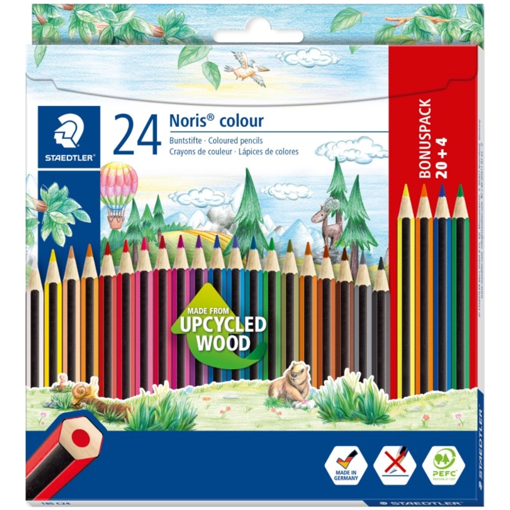 ΞΥΛΟΜΠΟΓΙΑ STAEDTLER 185-24 WOPEX PROMOTION 20+4 ΣΕΤ 24 ΧΡΩΜ. 185 C24P