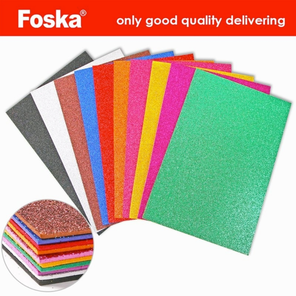 ΑΦΡΩΔΗ ΦΥΛΛΑ A4 20x30 GLITTER FOSKA (ΠΑΚ.10ΧΡΩΜΑΤΑ) 2001G