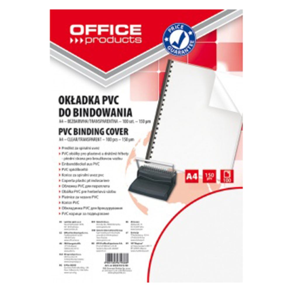 ΒΙΒΛΙΟΔΕΣΙΑΣ ΖΕΛΑΤΙΝΕΣ DONAU/OFFICE A4 PVC 150MIC 20221515-90 ΠΑΚ=100ΤΕΜ