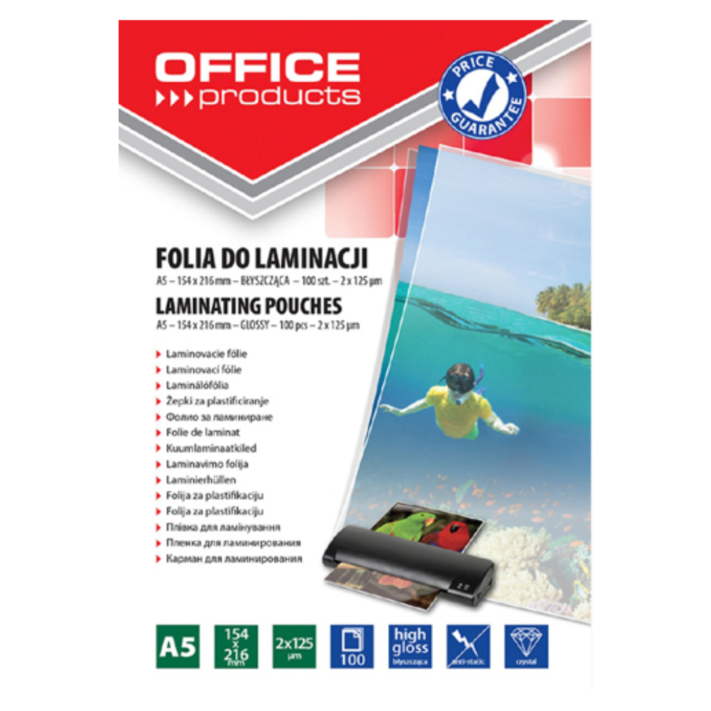 ΠΛΑΣΤΙΚΟΠΟΙΗΣΗΣ ΔΙΦΥΛΛΑ DONAU/OFFICE Α5 125 mic (ΠΑΚ=100 ΤΕΜ) 20325235-90
