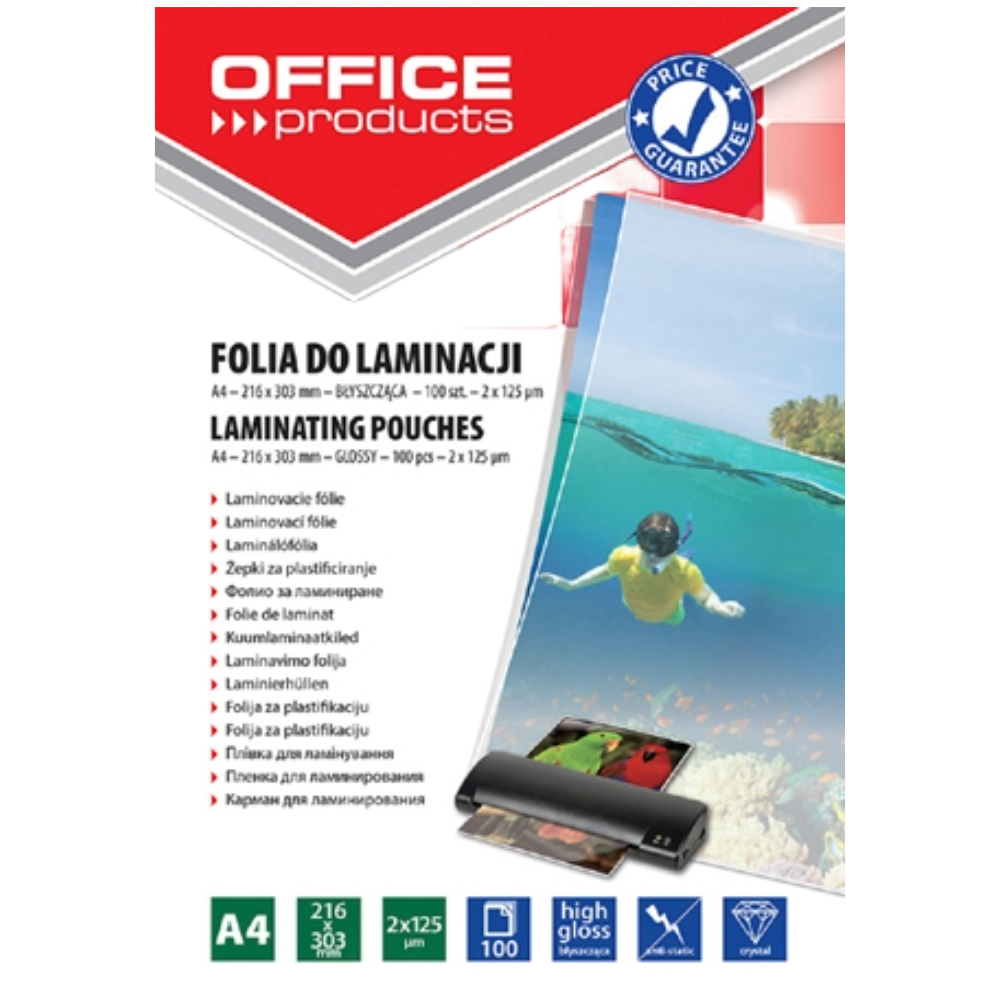 ΠΛΑΣΤΙΚΟΠΟΙΗΣΗΣ ΔΙΦΥΛΛΑ DONAU/OFFICE Α4 125mic(ΠΑΚ=100 ΤΕΜ) 20325435-90