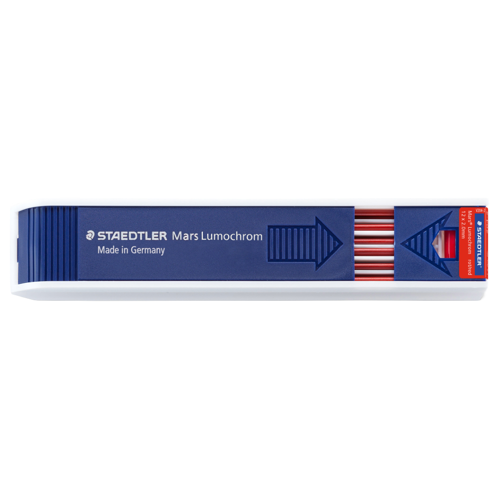 ΜΥΤΕΣ ΜΗΧΑΝΙΚΟΥ ΜΟΛΥΒΙΟΥ STAEDTLER 204-2 2.0MM 12 ΜΥΤΕΣ ΚΟΚΚΙΝΟ MARS CARBON