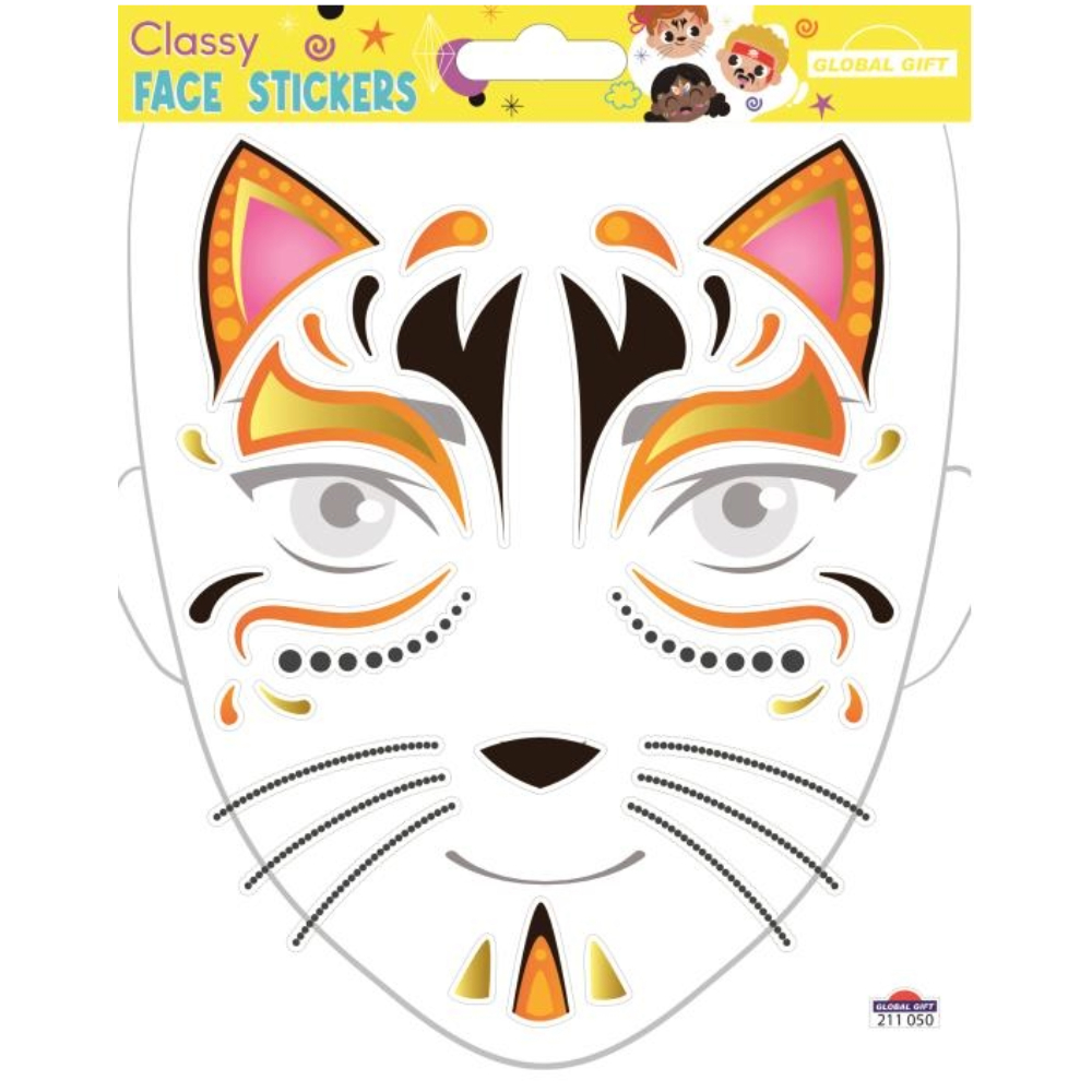 STICKERS GLOBAL GIFT 211050 CLASSY FACE STICKERS 15X17CM