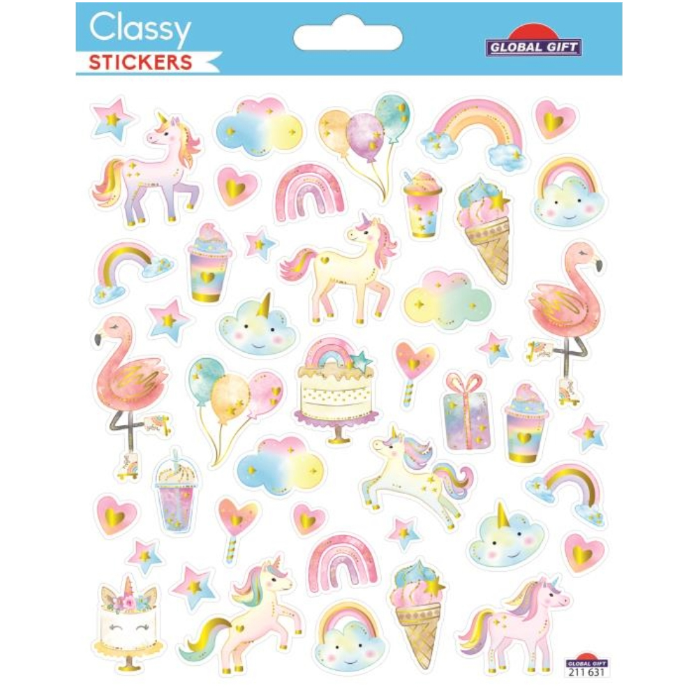 STICKERS GLOBAL GIFT 211631 CLASSY 15X17CM