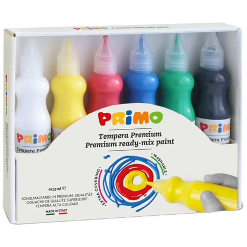 ΤΕΜΠΕΡΑ PRIMO ΔΟΧΕΙΟ 75ML ΣΕΤ 6 ΧΡΩΜΑΤΩΝ CMP-2533TL6
