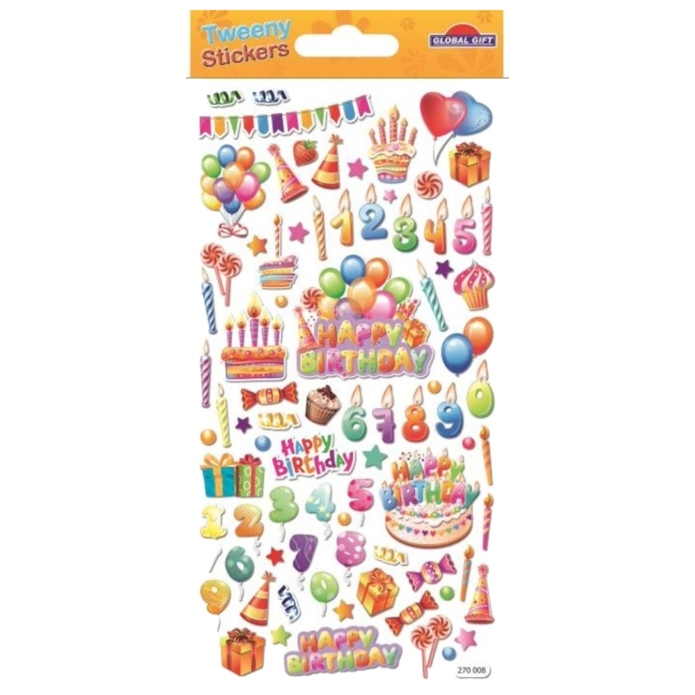 STICKERS GLOBAL GIFT 270008 TWEENY 9X17CM