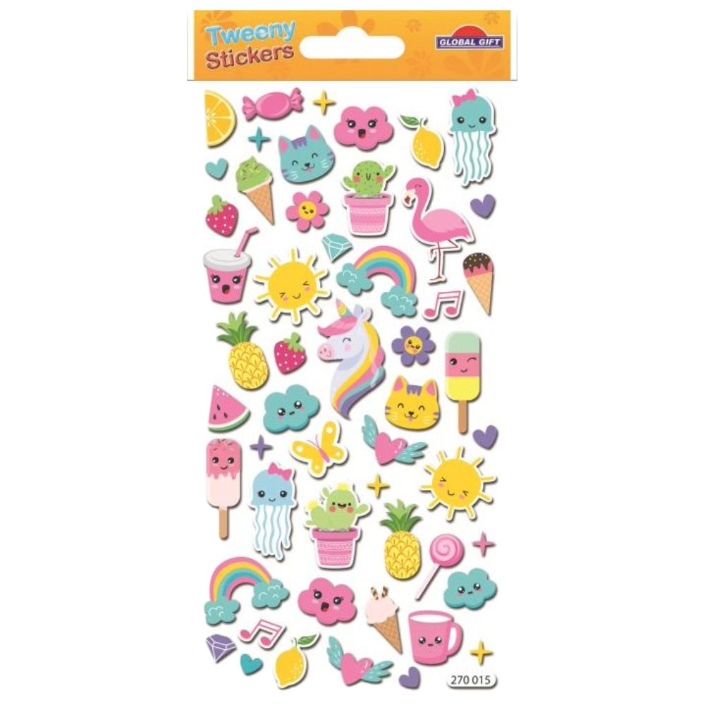 STICKERS GLOBAL GIFT 270015 TWEENY 9X17CM