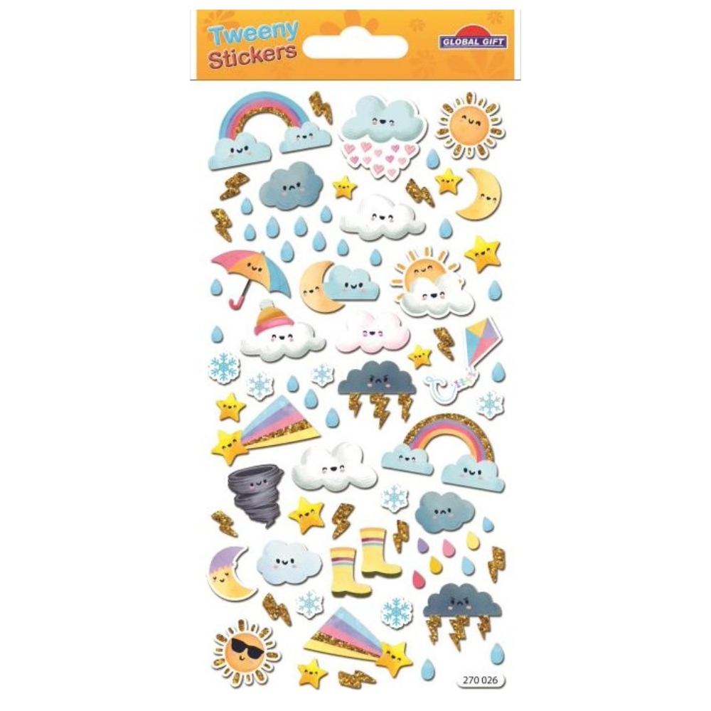 STICKERS GLOBAL GIFT 270026 TWEENY 9X17CM