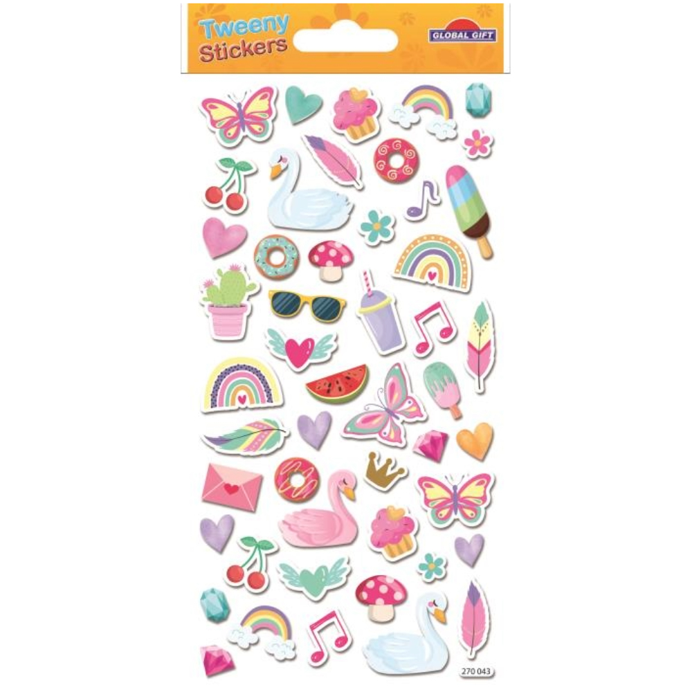 STICKERS GLOBAL GIFT 270043 TWEENY 9X17CM