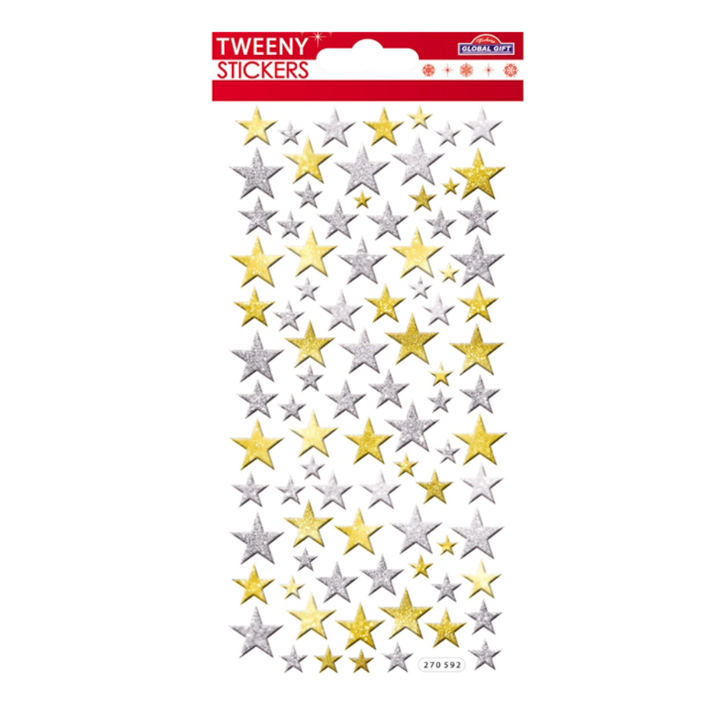 STICKERS CHRISTMAS TWENNY 9X17.5CM 270592 GLOBAL GIFT