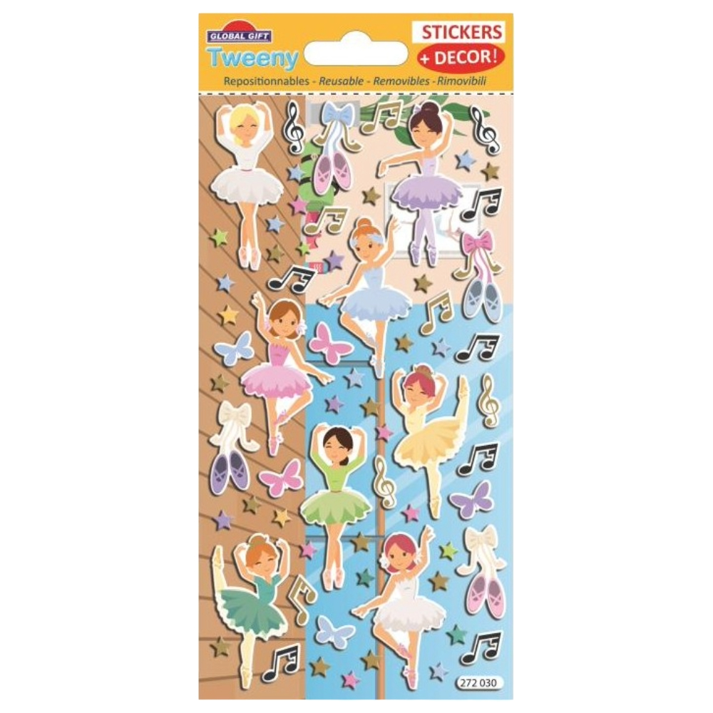 STICKERS GLOBAL GIFT 272030 TWEENY DECOR 9X17.5CM