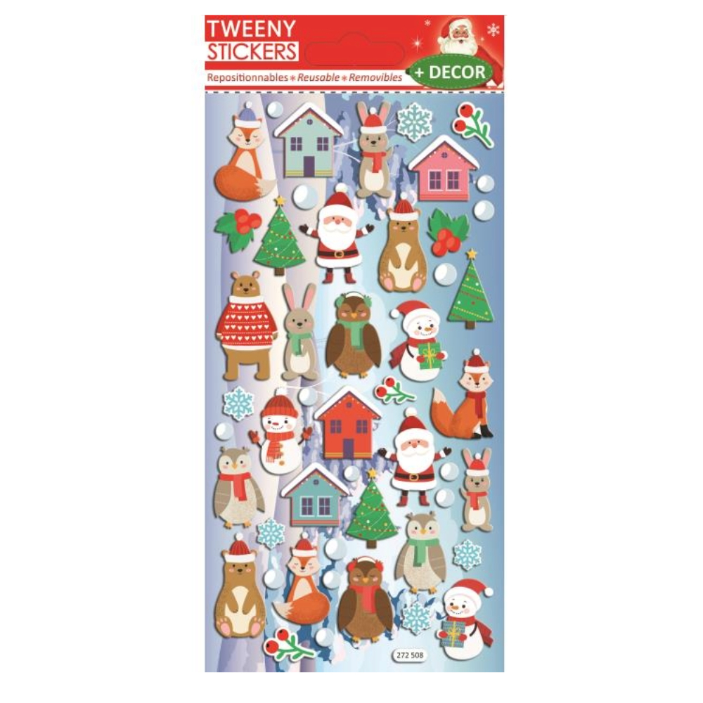 STICKERS CHRISTMAS TWEENY DECOR 9X17.5CM 272508 GLOBAL GIFT