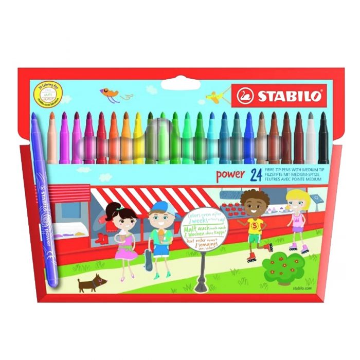 MAΡΚΑΔΟΡΟΣ ΖΩΓΡΑΦΙΚΗΣ STABILO POWER 24 ΧΡΩΜΑΤΩΝ 280-24