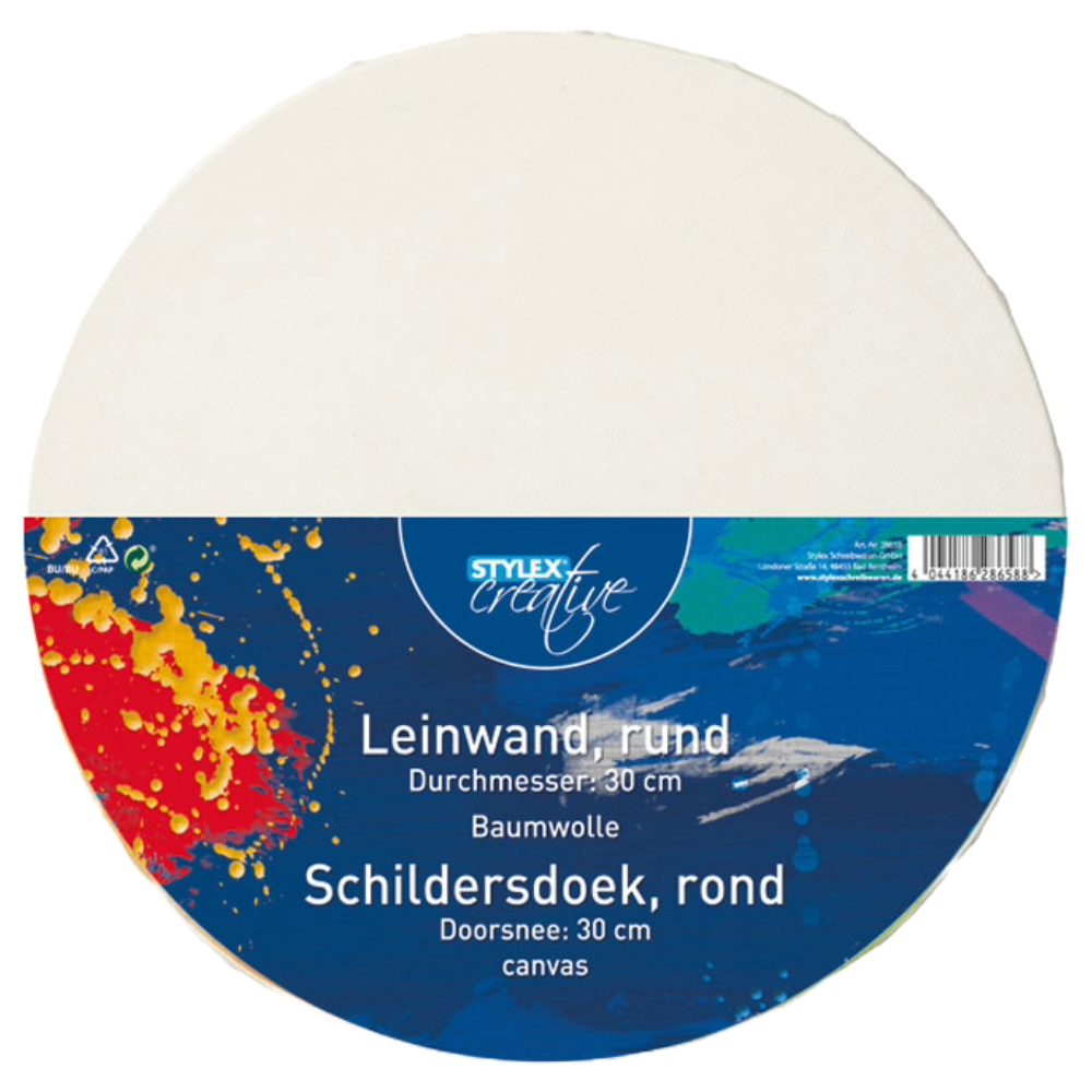 ΚΑΜΒΑΣ ΣΕ ΤΕΛΑΡΟ STYLEX 30 CM ΣΤΡΟΓΓΥΛΟ Α' ΠΟΙΟΤΗΤΑΣ 28658