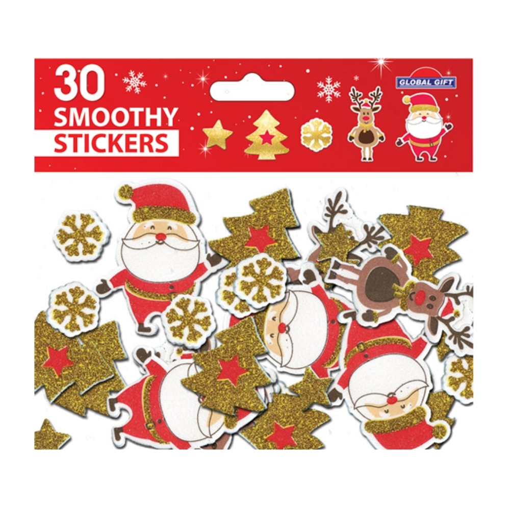 STICKERS CHRISTMAS SMOOTHY ΑΦΡΩΔΗ 30 ΤΕΜ. 15Χ8CM 290000 GLOBAL GIFT